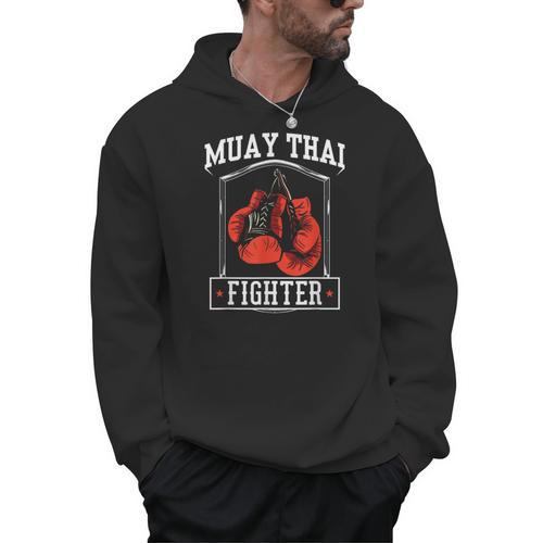 Muay Thai Fighter Hobby Boxing Martial Arts Men Hoodie - Nak Muay Co.