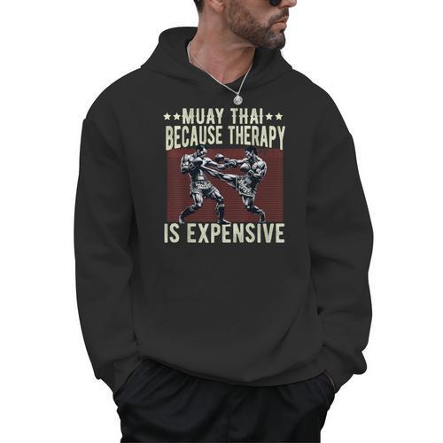 Muay Thai Fighter For Men Dad Boys Thai Kickboxing Fighting Men Hoodie - Nak Muay Co.