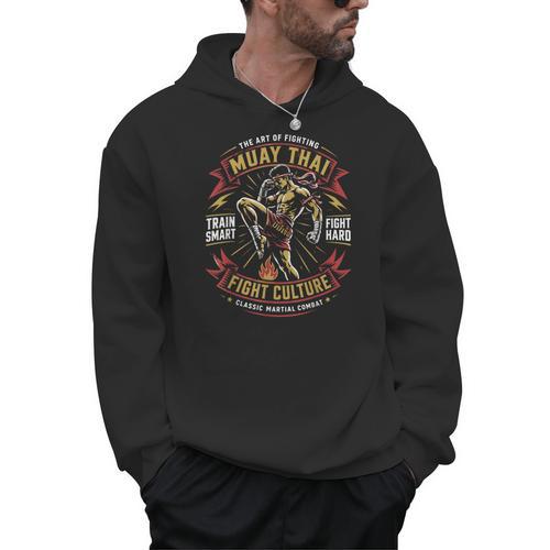 Muay Thai Fighter Training Thai Boxing Coach Men Hoodie - Nak Muay Co.