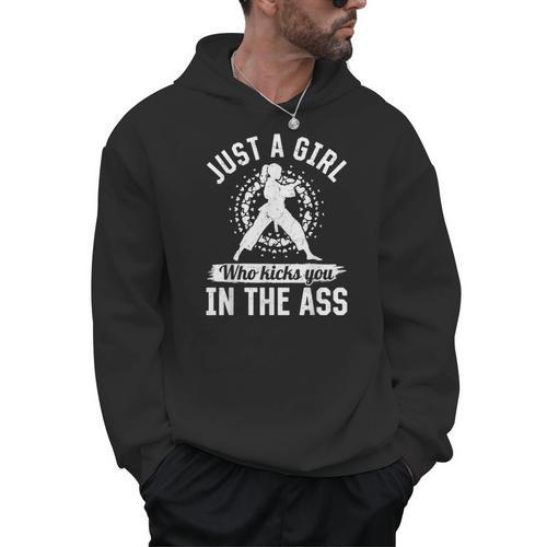 Muay Thai Girls Just a Girl Who Kicks You In The Ass Men Hoodie - Nak Muay Co.
