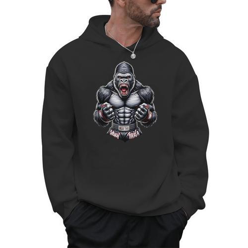 Muay Thai Gorilla Thai Boxing And Fighting Men Hoodie - Nak Muay Co.