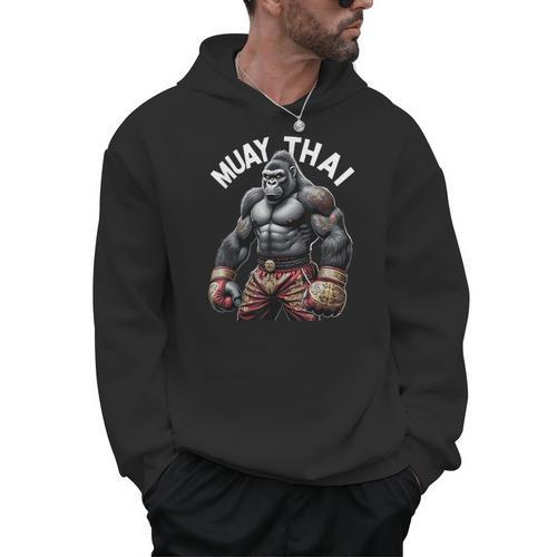 Muay Thai Gorilla Strength Power Fighter Men Hoodie - Nak Muay Co.