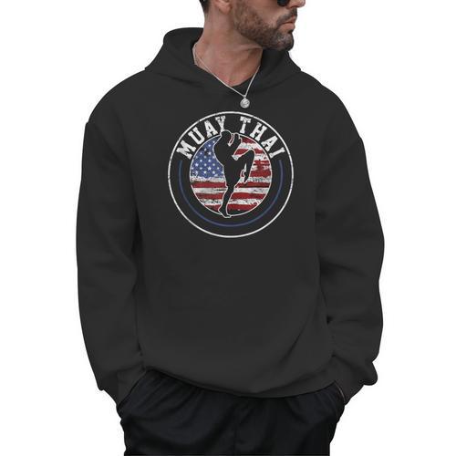 Muay Thai Kickboxing Vintage Men Hoodie - Nak Muay Co.