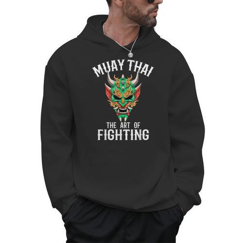 Muay Thai Oni Mask Thai Boxing And Kickboxing Men Hoodie - Nak Muay Co.
