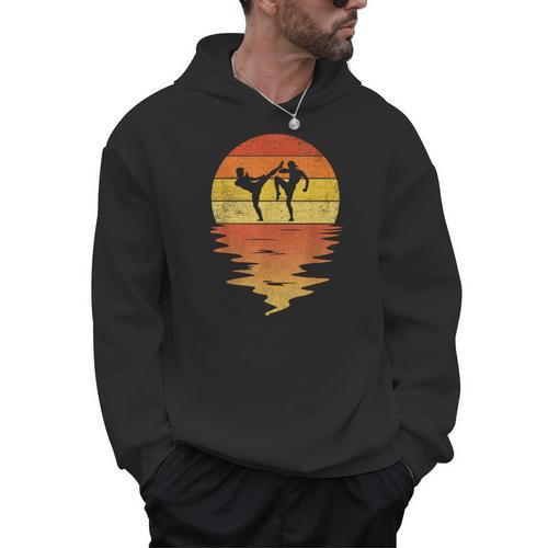 Muay Thai Shirt Retro Sunset 70s Vintage Muay Thai Men Hoodie - Nak Muay Co.