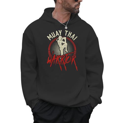 Muay Thai Warrior Fighter Boxing Martial Arts Hobby Men Hoodie - Nak Muay Co.
