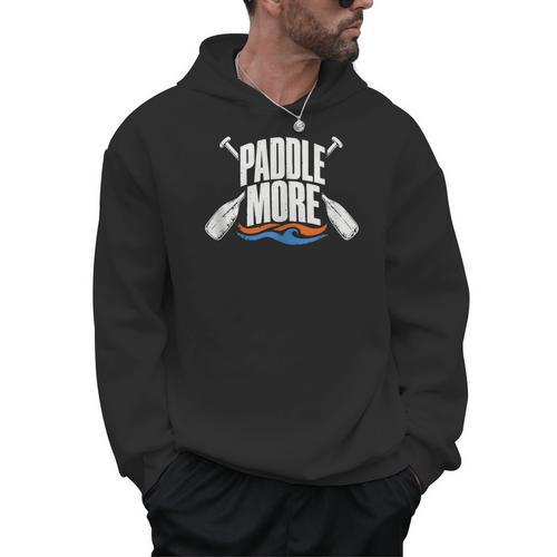 Paddle More Kayak Canoe Paddling Graphic Men Hoodie - Paddle Life