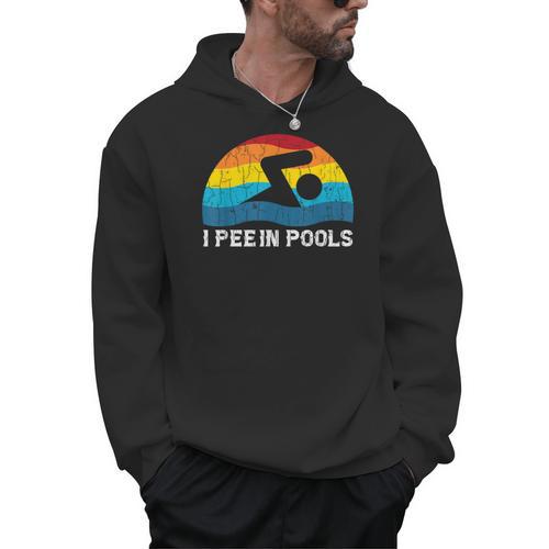 I Pee In Pools Swimmer Swimming Coach Player Graphic Men Hoodie - SwimGear Co