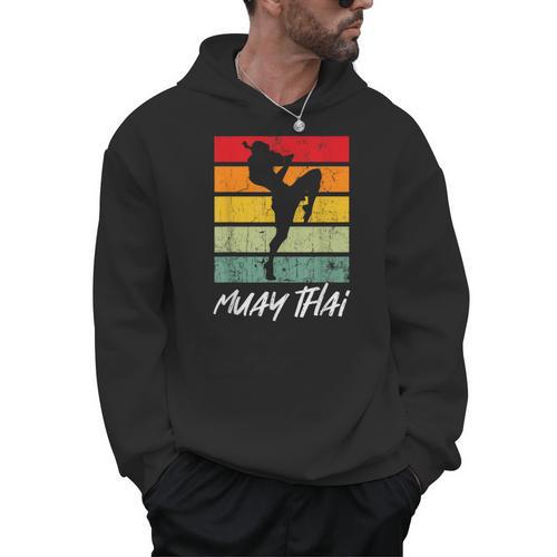 Retro Muay Thai Vintage MMA Martial Arts Thailand Boxing Men Hoodie - Nak Muay Co.