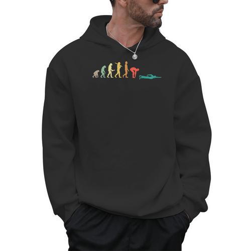 Retro Swimming Evolution For Swimmers Small Men Hoodie - SwimGear Co