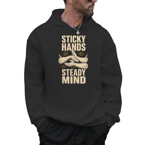 Sticky Hands Steady Mind Muay Thai Boxing Sleeveless Men Hoodie - Nak Muay Co.
