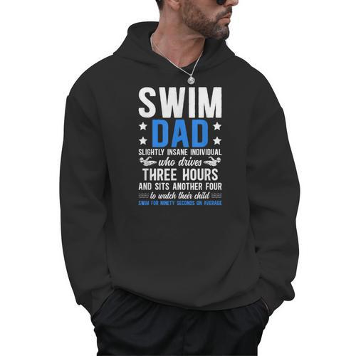 Swim Dad Definition Dad Of A Swimmer Father Swimming Dad Men Hoodie - SwimGear Co