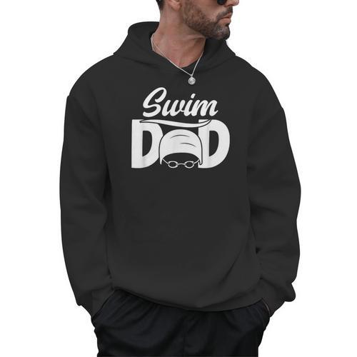 Swim Dad Proud Swimming Dad Of A Swimmer Dad Swim Father Men Hoodie - SwimGear Co