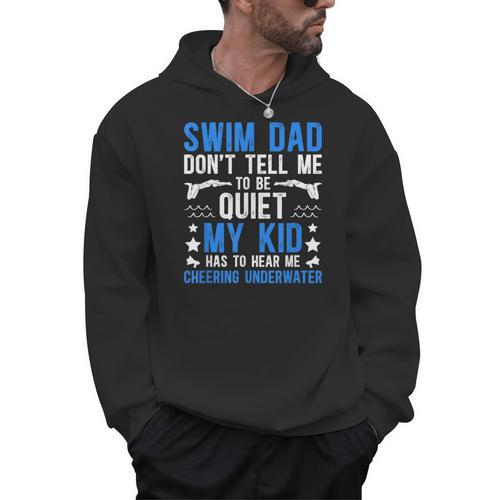 Swim Dad Swimming Dad Of A Swimmer Dad Swim Father Men Hoodie - SwimGear Co