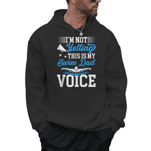 Swim Dad Voice Swimming Dad Of A Swimmer Father Men Hoodie - SwimGear Co
