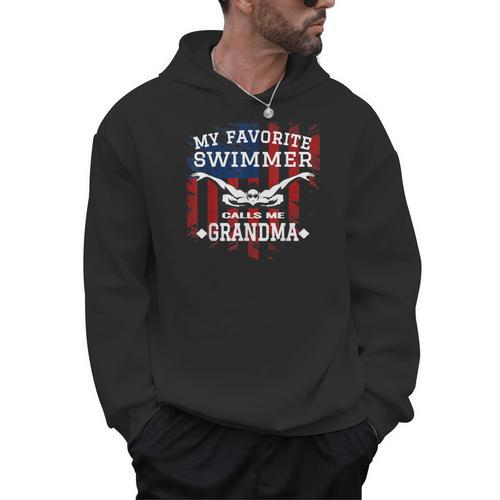Swim Grandma Tshirt US American Flag Swimming Tee Men Hoodie - SwimGear Co