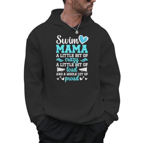 Swim Mama Proud Swimming Mom Of A Swimmer Mother Swim Mom Men Hoodie - SwimGear Co