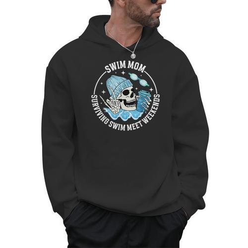 Swim Meets Swim Mom Of A Swimmer Mom Swim Mama Swimming Mom Men Hoodie - SwimGear Co