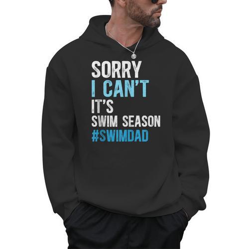 Swim Season Swim Dad Of A Swimmer Father Swimming Dad Men Hoodie - SwimGear Co