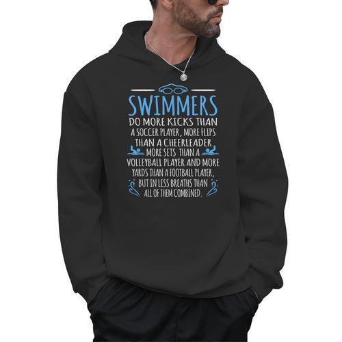 Swimmers Facts Swimming Swim Coach Men Women Graphic Small Men Hoodie - SwimGear Co