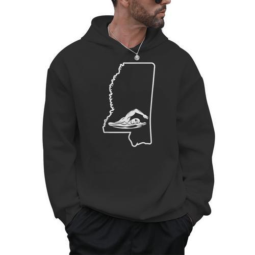 Swimming Apparel Mississippi Swimmer Training Men Hoodie - SwimGear Co