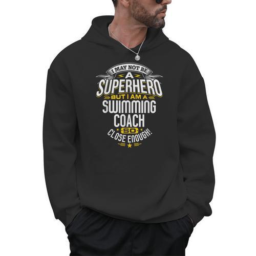 Swimming Coach TShirt Idea Superhero Swimming Shirt Men Hoodie - SwimGear Co