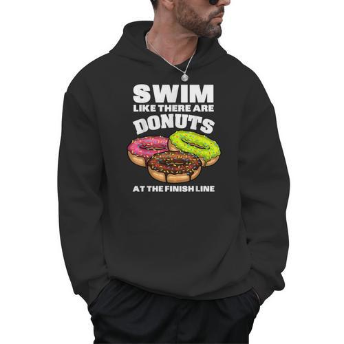 Swimming Donut Men Women Swimmer Sports Athlete Men Hoodie - SwimGear Co