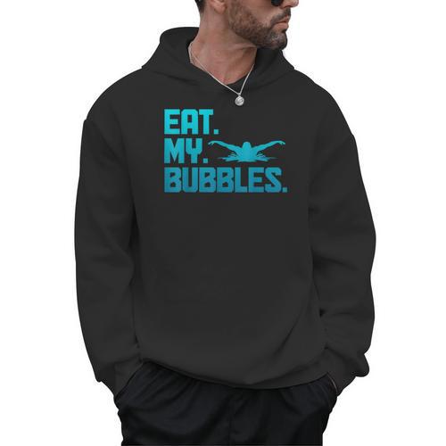 Swimming Eat My Bubbles Swimmer Swim Men Hoodie - SwimGear Co