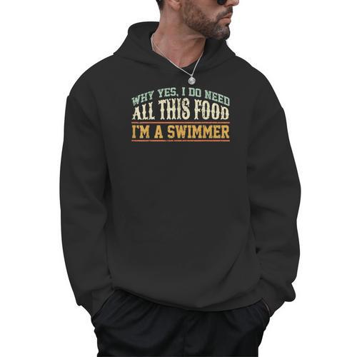 Swimming Swimmer Eating Swim Men Hoodie - SwimGear Co