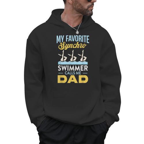 Synchronized Swimming Dad Favorite Synchro Swimmer Artistic Men Hoodie - SwimGear Co