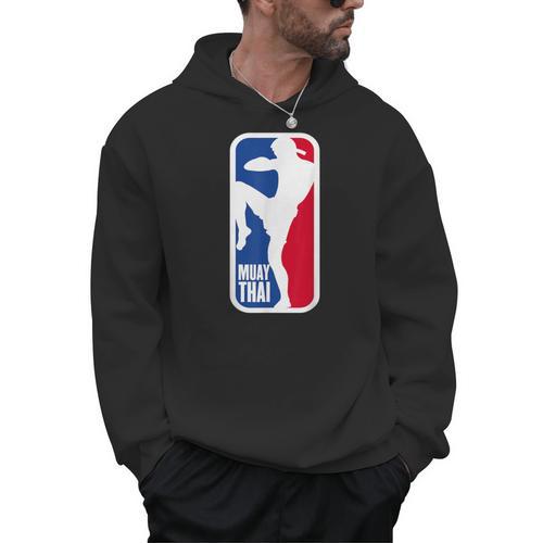 Vintage Muay Thai Fighter MMA Street Fight Kickboxing Club Men Hoodie - Nak Muay Co.