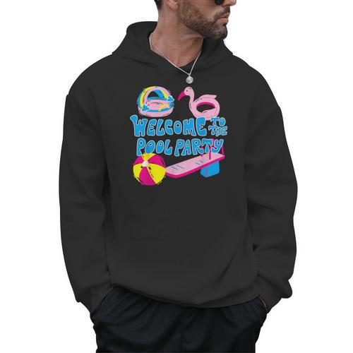 Welcome To The Pool Party Birthday Summer Family Swimming Men Hoodie - SwimGear Co