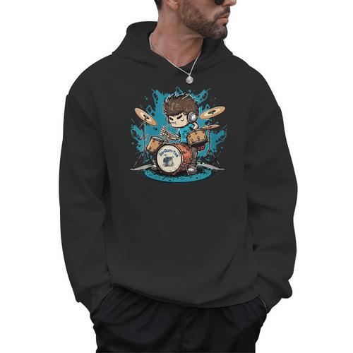 Women's Drum Set Drumming Drummers Drum Kits Music Men Hoodie - Downbeat Supply