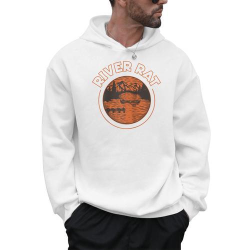 Canoe Canoeing Retro River Rat Raglan Baseball Tee Men Hoodie - Paddle Life