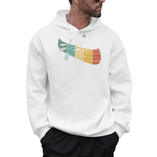 Canoe Canoeing Retro Vintage Men Hoodie - Paddle Life
