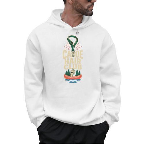 Canoe Hair Club Paddling Retro Comfort Colors Crop Top Men Hoodie - Paddle Life