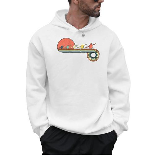 Canoe Retro Vintage Sunset Rainbow Raglan Baseball Tee Men Hoodie - Paddle Life