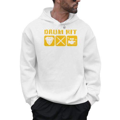 Drum Kit Band Drumming Drumsticks Musical Drums Men Hoodie - Downbeat Supply
