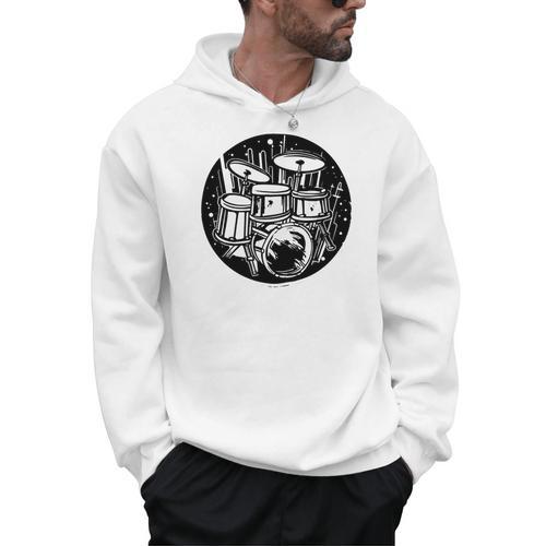 Drum Kit Drums Sweatshirt Men Hoodie - Downbeat Supply