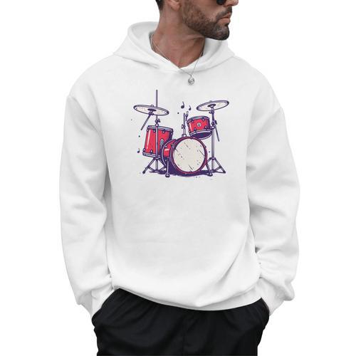 Drum Kit Electronic Drums Sweatshirt Men Hoodie - Downbeat Supply