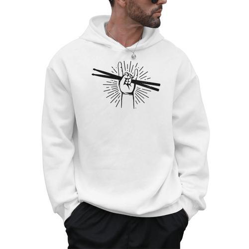 Drummer Drum Kit Rock & Roll Music Drummer Men Hoodie - Downbeat Supply