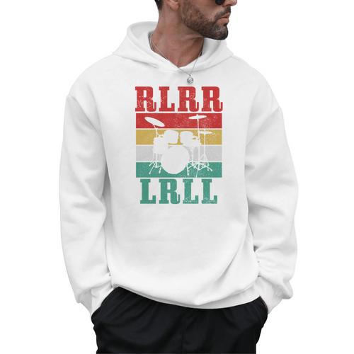 Drummer RLRR LRLL Vintage Drum Kit Sweatshirt Men Hoodie - Downbeat Supply