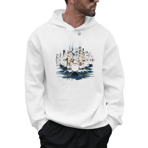 Drumset Drum Kit Music Drummer Drumming Men Hoodie - Downbeat Supply