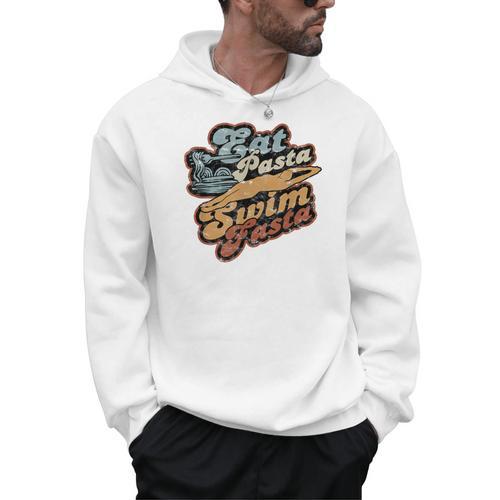 Eat Pasta Swim Fasta Swimmer Vintage Swimming Men Hoodie - SwimGear Co