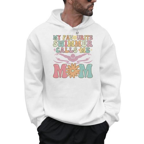 Favourite Swimmer Calls Me Mom Swimming Mom Female Swimmer Men Hoodie - SwimGear Co