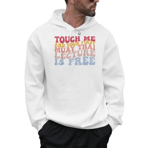 Your First Muay Thai Lecture Is Free Thai Boxing Trainer Men Hoodie - Nak Muay Co.