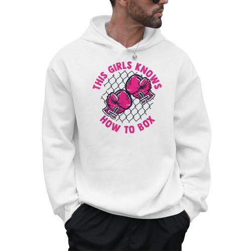 This Girl Knows How To Box Muay Thai Kickboxer Fan Boxing Men Hoodie - Nak Muay Co.