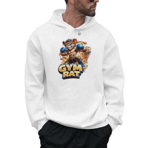 Gym Rat Kickboxing Nak Muay Thai Boxing Fighter Men Hoodie - Nak Muay Co.