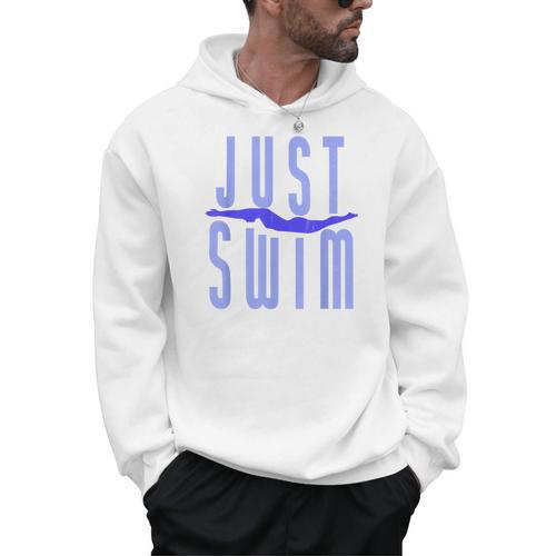 Just Swim Swimmer Swimming Men Hoodie - SwimGear Co