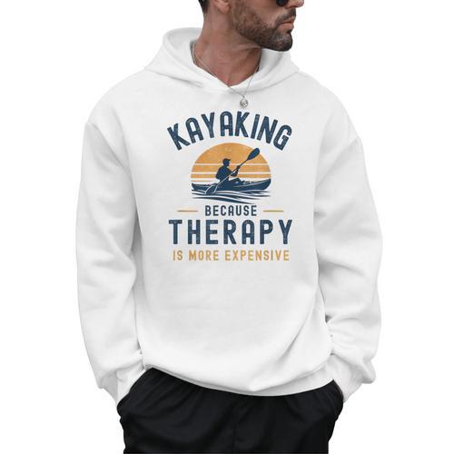 Kayaking Therapy Kayaker Canoe Paddle Lake River Men Hoodie - Paddle Life